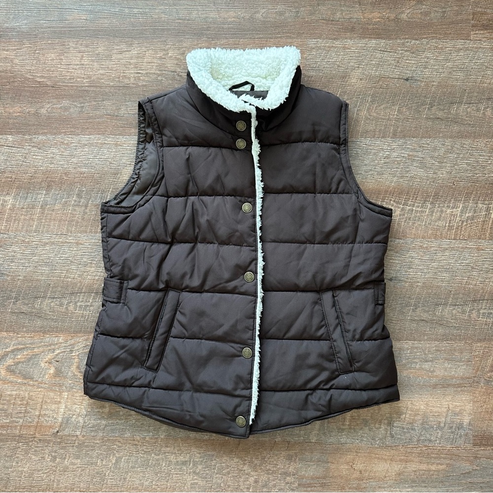 Maurices White and Brown Sherpa Jacket